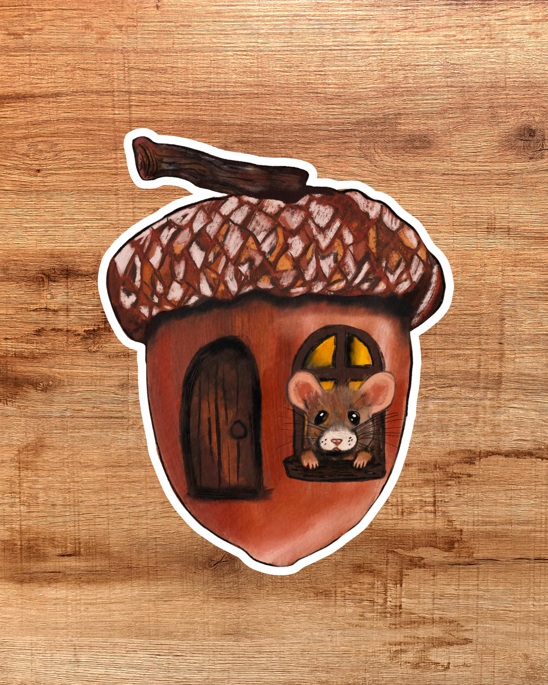 Mouse in a Tiny Acorn House